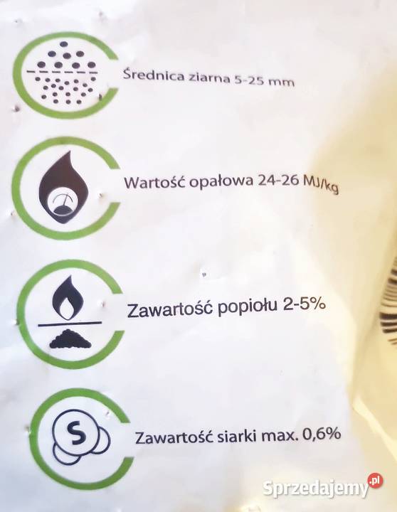 Ekogroszek 5 Mj Groszek 5 25mm paleta 50 workow Będzin