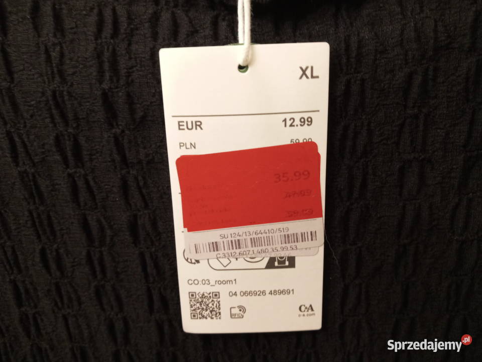 Czarna bluzka CA XL nowa z metką mazowieckie Warszawa