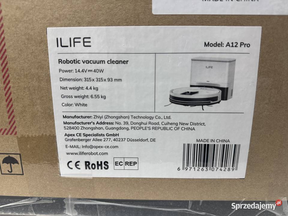 ROBOT SPRZĄTAJĄCY ILIFE A12 PRO BIAŁY KOMPLET wielkopolskie Śrem sprzedam