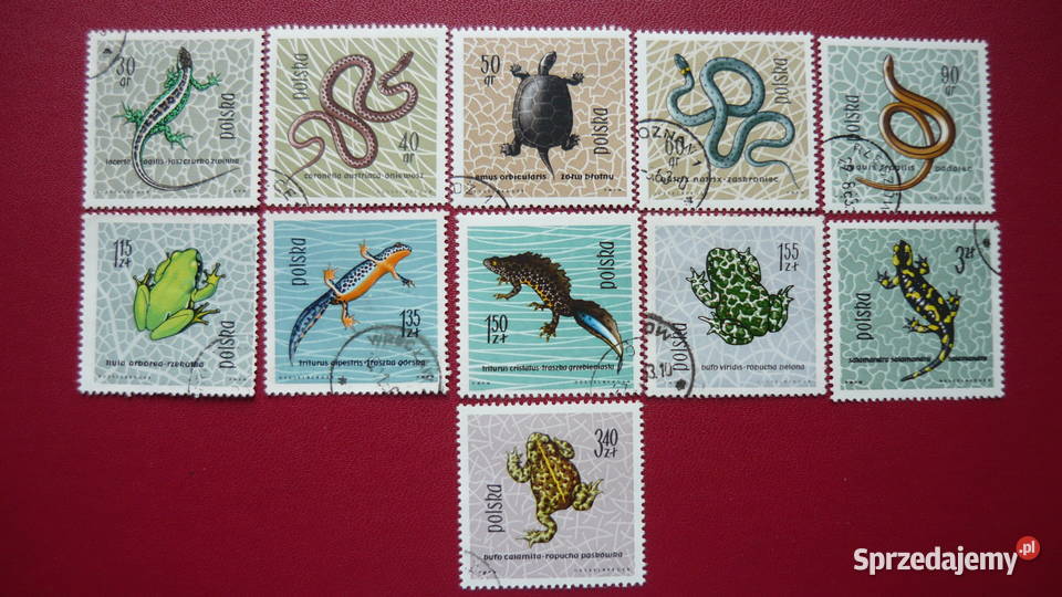 Znaczki gady płazy Filatelistyka śląskie