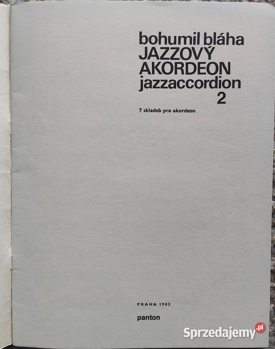 Bohumil Blha Jazzov Akordeon 1983 Panton Szczecin sprzedam