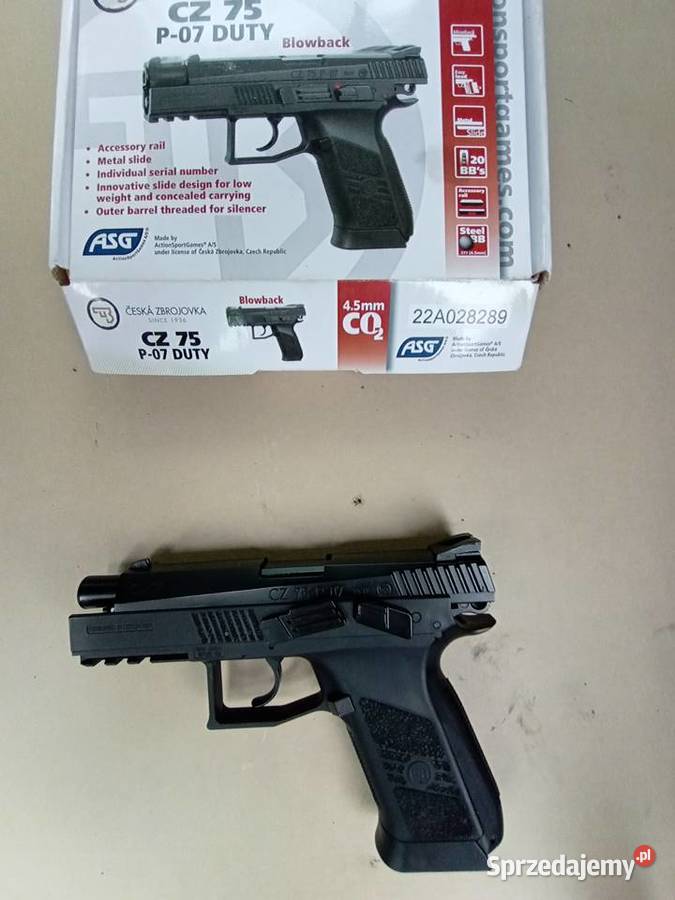 Wiatrówka CZ 75 P07 Duty BlowBack 45 mm