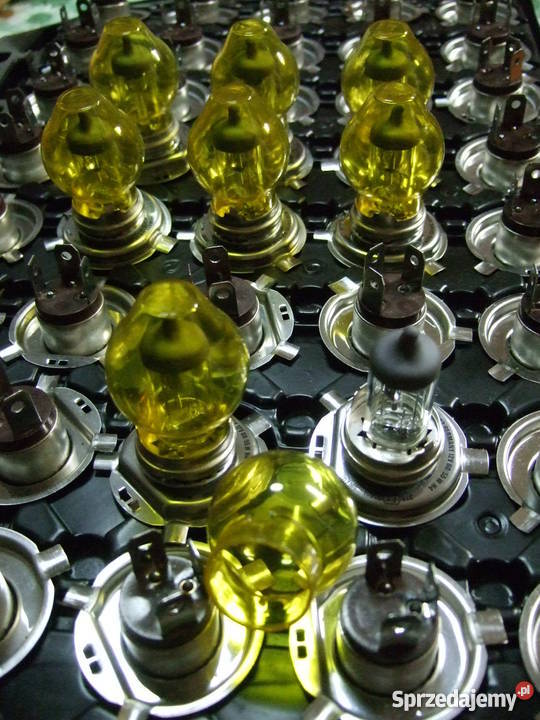 Komplet żółtych selektywnych baniek z żarówkami Miłków