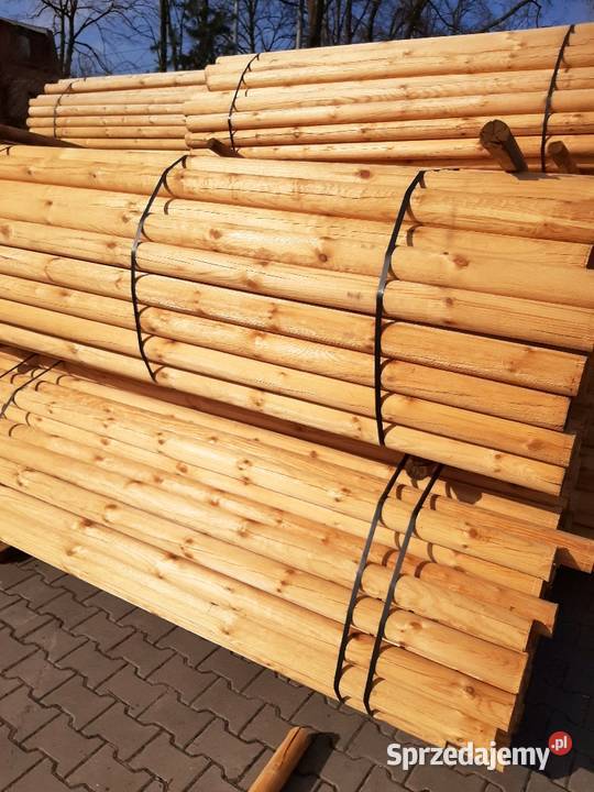 słupki toczone okrąglaki wałki drewniane Leszno