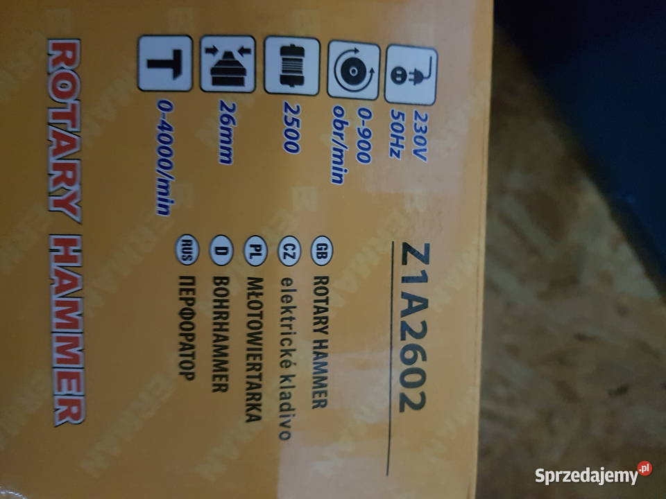 MŁOTOWIERTARKA 2602 ERMAN 4 FUNKCJE 2500 SDS Elektryczne Głogowa