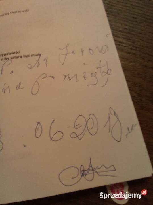 Przypowieści co niby satyrą być miały autograf