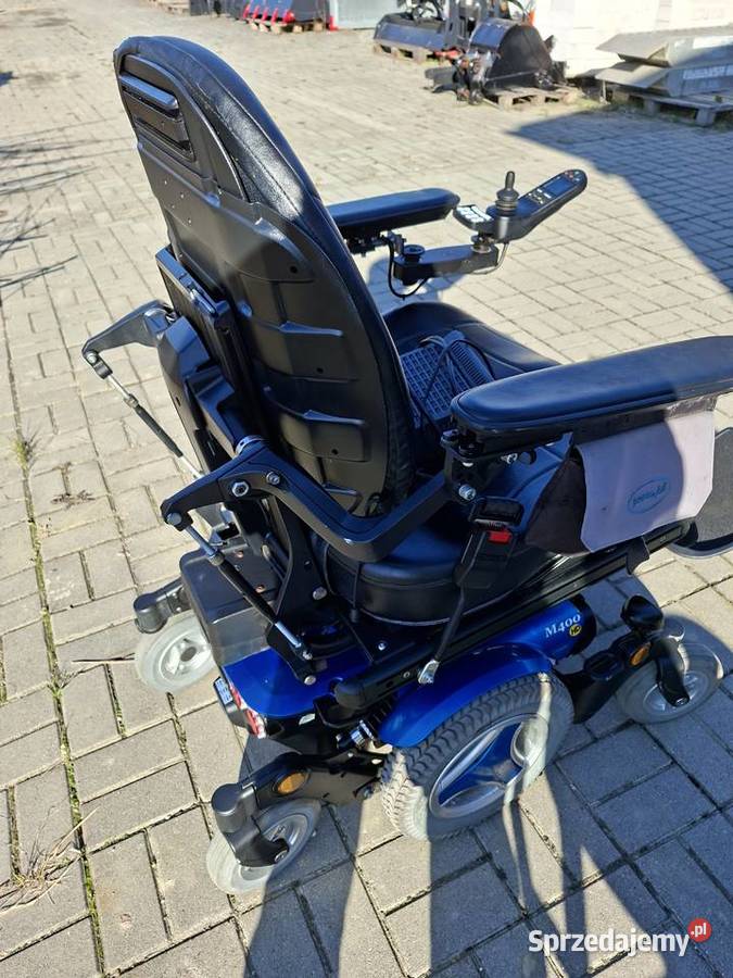 Wózek inwalidzki z napędem siedzisko 62 szerokie Sprzęt rehabilitacyjny i ortopedyczny Syców