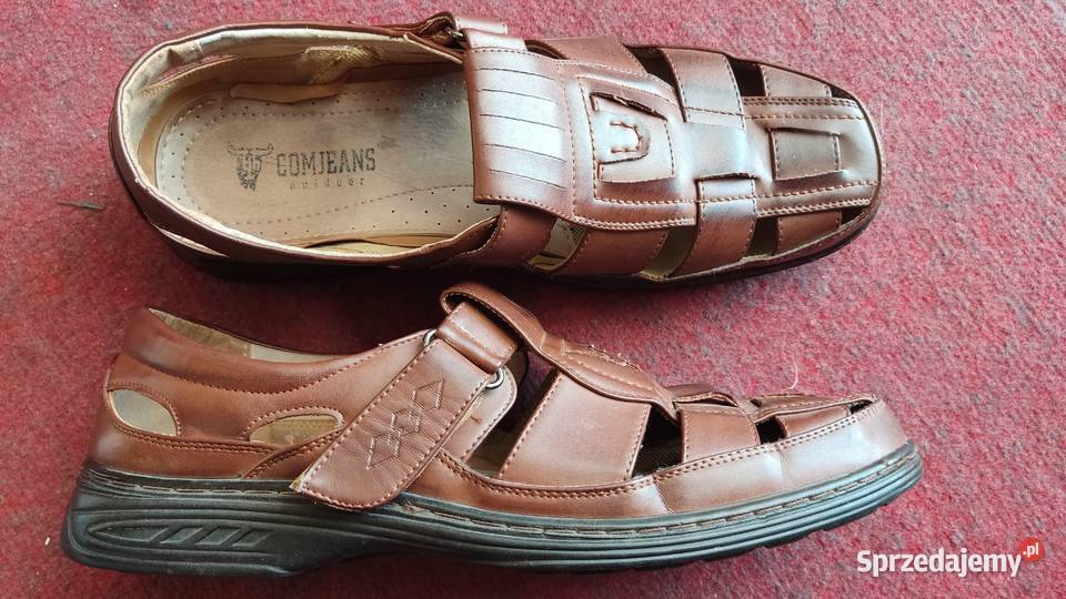 Sandały męskie skórzane 46 Sandały i klapki Łapczyca