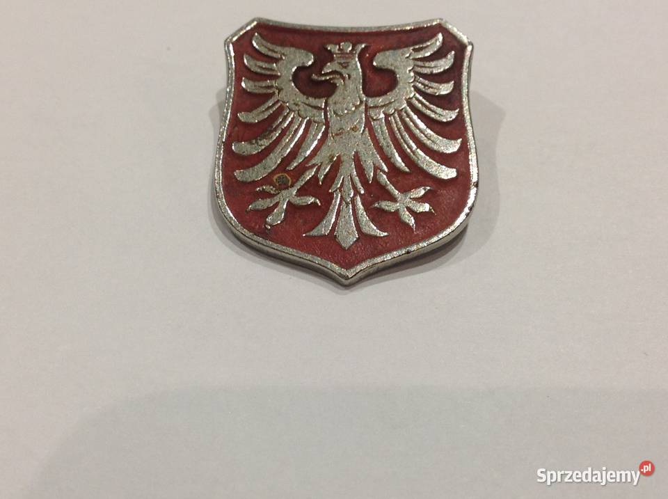 Odznaka Przypinka Metalowa ORZEŁ W TARCZY STARA lubuskie Nowa Sól