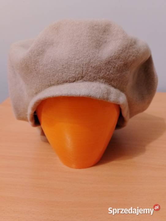 BERET szary z antenką nakrycie głowy vintage Nakrycia głowy