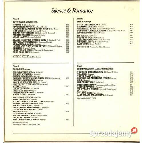 Silence Romance 4 LP Box Johnny Pearson