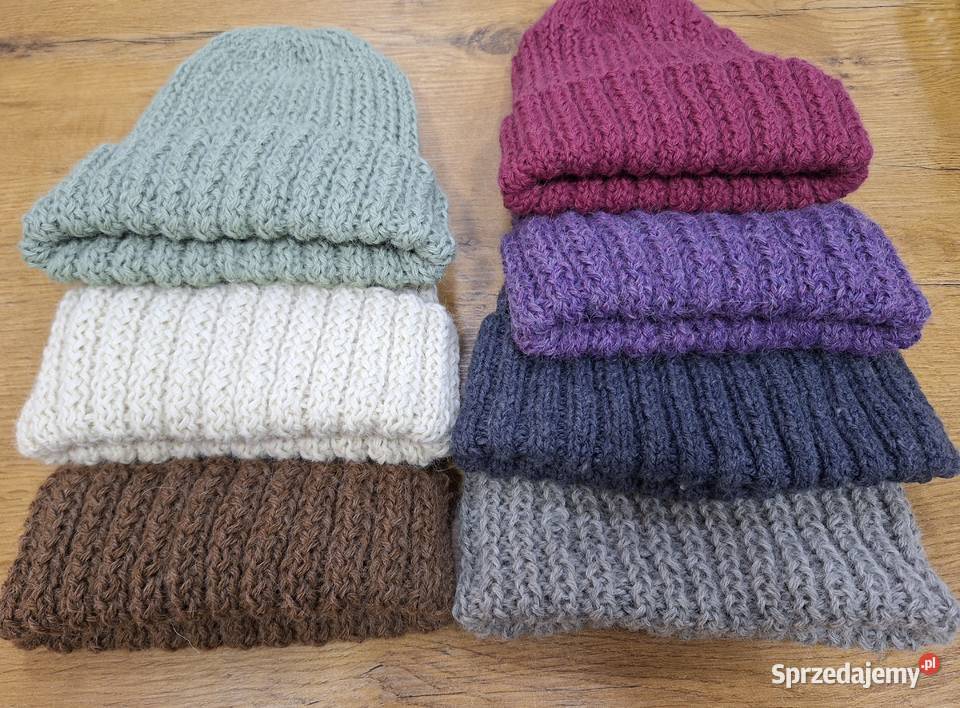 Ręcznie robiona czapka 100 wełna Uniseks Żagań