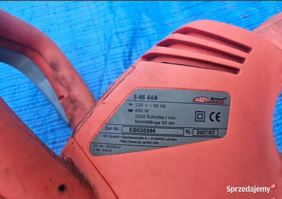 Elektryczne Nożyce Do Żywopłotu Einhell Bg Eh E Szprotawa