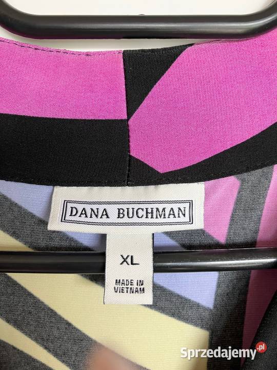 Nowa piękna bluzka kolorowa Dana Buchman USA XL z dekoltem Nisko sprzedam