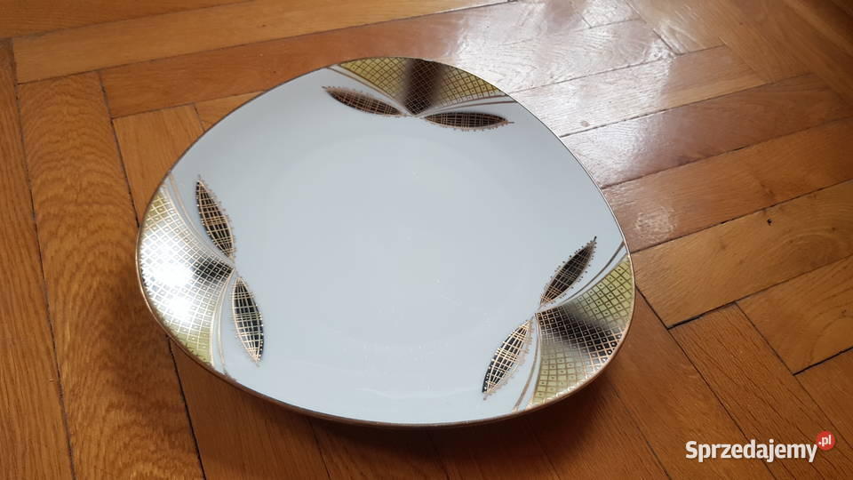 elfenbein porzellan duży talerz z lat 60 Myszków