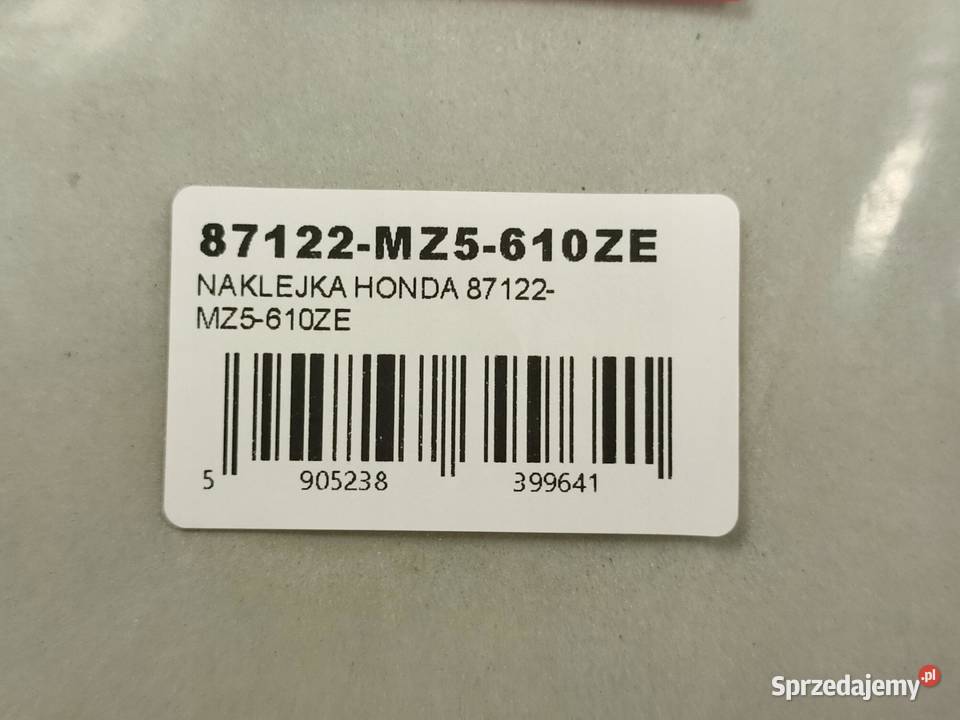 NAKLEJKA NA BAK L STR HONDA SHADOW 750 1995