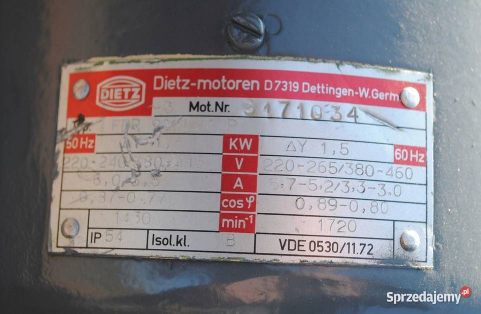 Motoreduktor kołnierzowy 15kw z regulacją Pozostałe Kargowa sprzedam