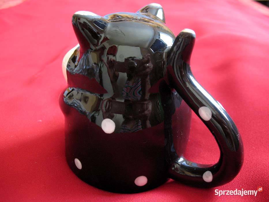 Kot kubek porcelana figurka zabawna 8 x 10 x 7 Siedlce