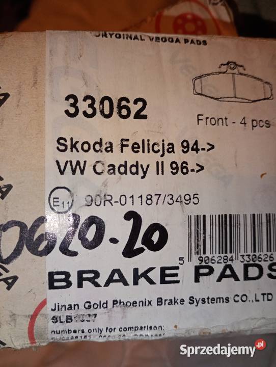 Klocki hamulcowe skoda fabia VW caddy 2 na Wrocław