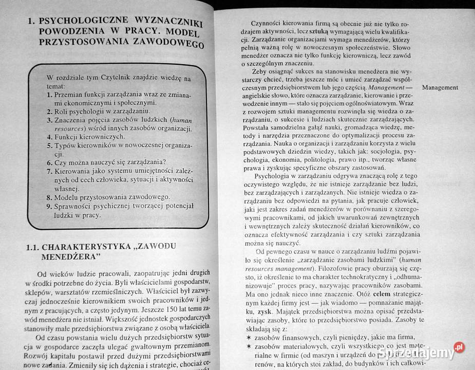 Psychologia w zarządzaniu Elżbieta Karney miękka Chełm sprzedam