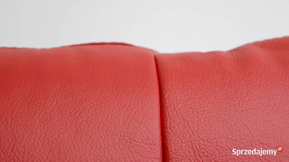 KOMPLET 321 sofy kanapy zestaw czerwona SKÓRA skóra naturalna wielkopolskie Poznań