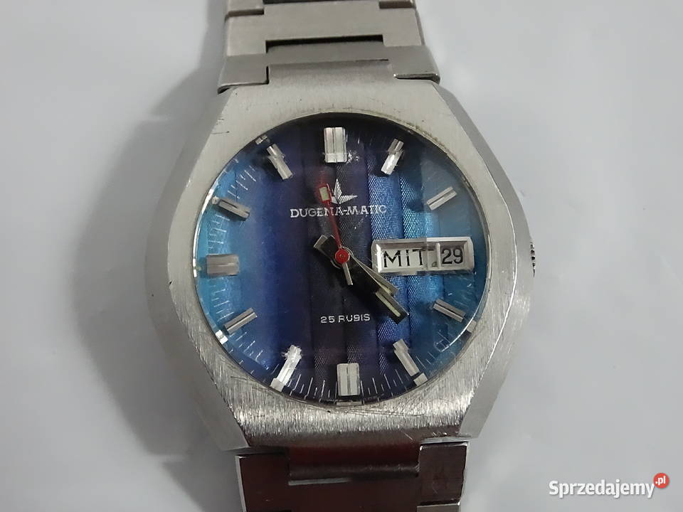 Vintage DUGENAMATIC 25 Jewels Fasetowane Szkło Biłgoraj
