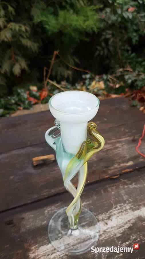 Świecznik szkło murano śląskie Myszków