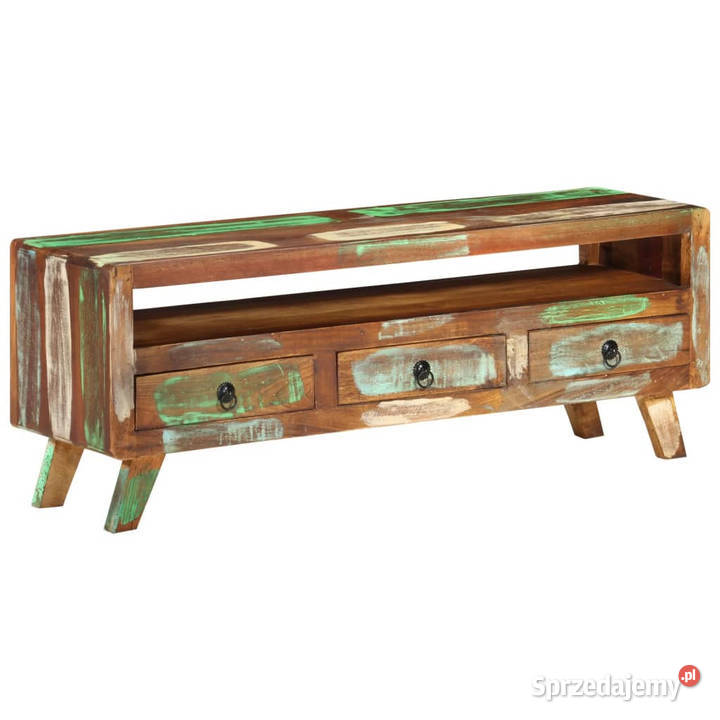 Szafka pod telewizor kolorowa 110x30x40 drewno z RTV Warszawa