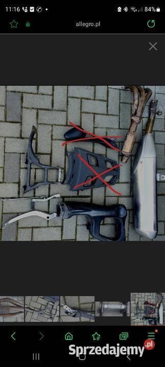 BMW K 1600 tłumik kolektor stopka wydech stelaż Nowy Tomyśl