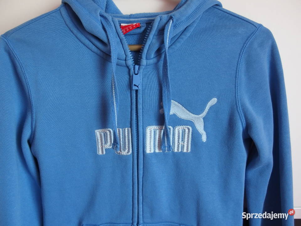 Niebieska bluza Puma Xs 34 kangurka kaptur z Odzież sportowa kujawsko-pomorskie Toruń