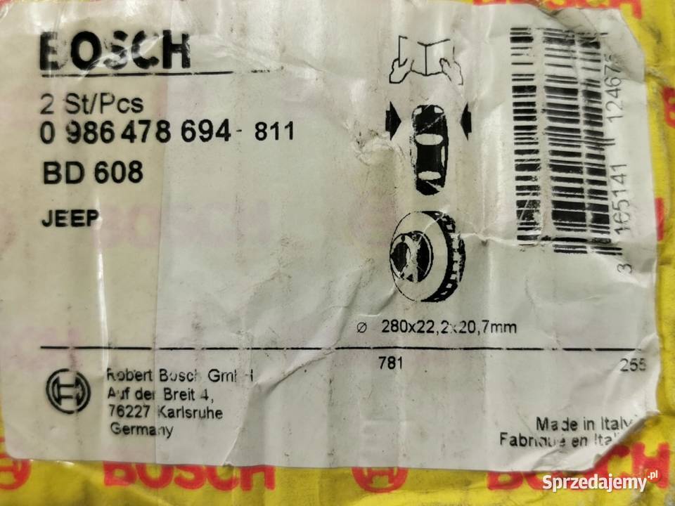 TARCZE HAMULCOWE PRZÓD 2 JEEP CHEROKEE 25 2001 lubelskie