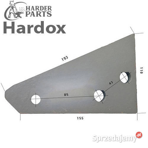 Płoza przednia HARDOX 35060P części do pługa Części zamienne Suwałki