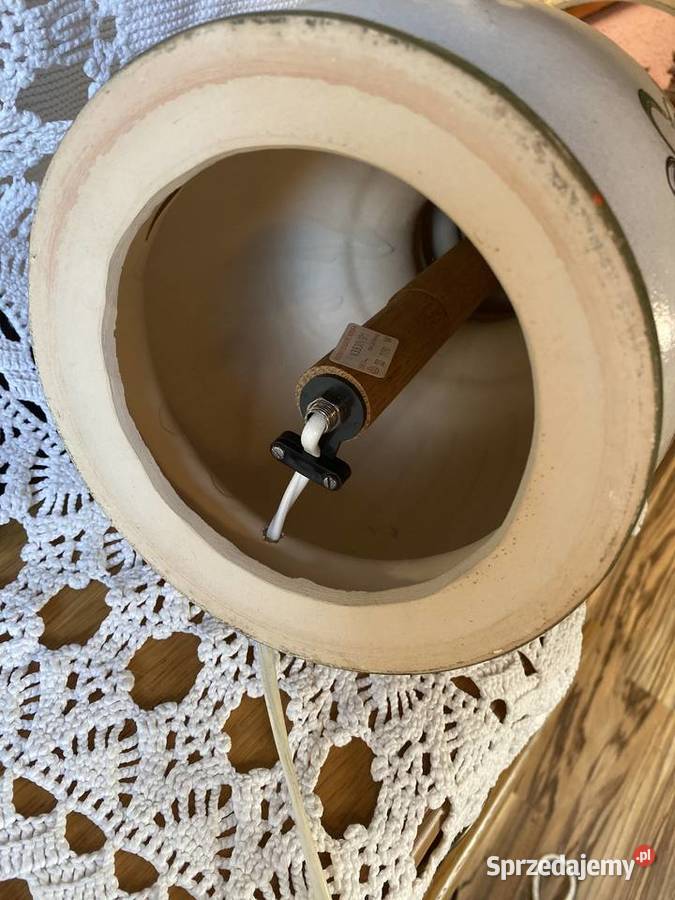 Majolika piękna lampa z ceramiki recznie Bystrzyca Kłodzka