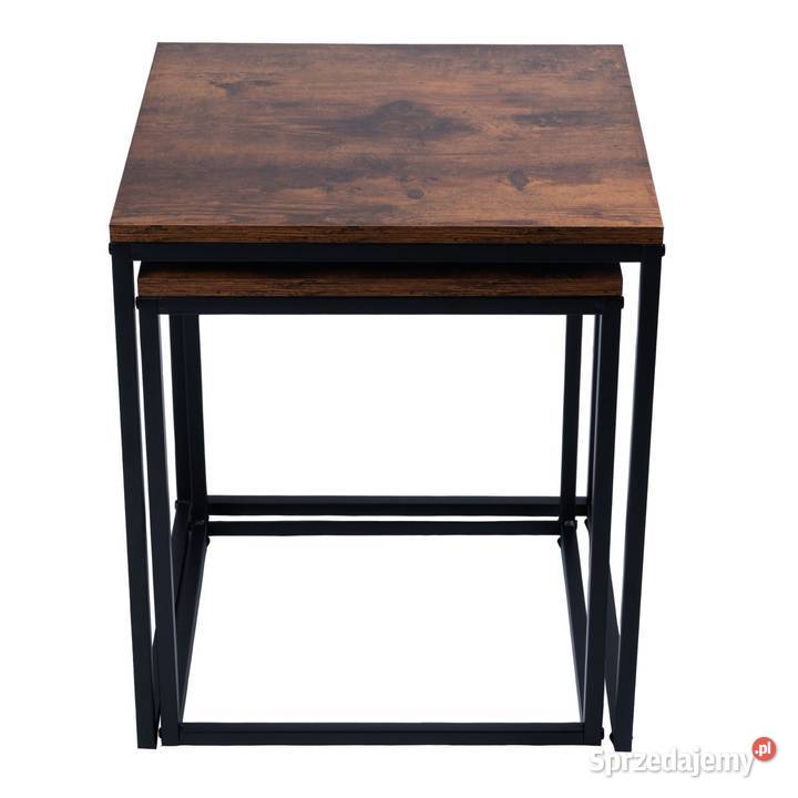 Nowoczesne stoliki kawowe kwadratowe zestaw 2w1 Stoliki kawowe i ławy Poznań sprzedam