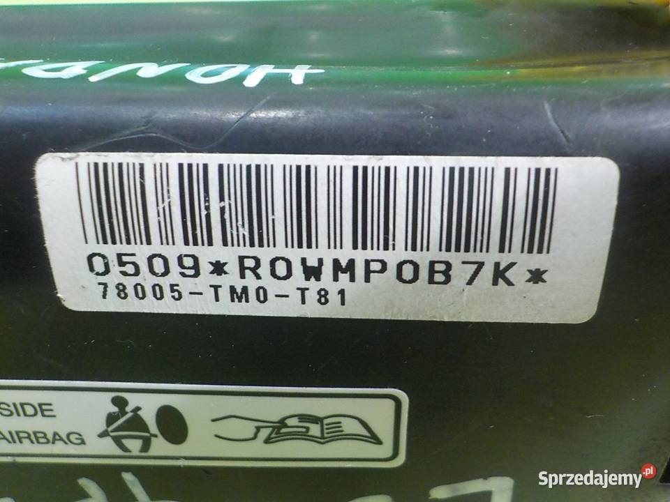 INSIGHT II 13 IMA HB 5D AIRBAG poduszka fotela osobowe Części samochodowe Suków