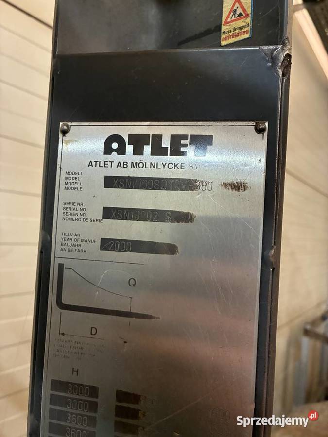 Wózek widłowy ATLET elektryczny dolnośląskie Świętoszów