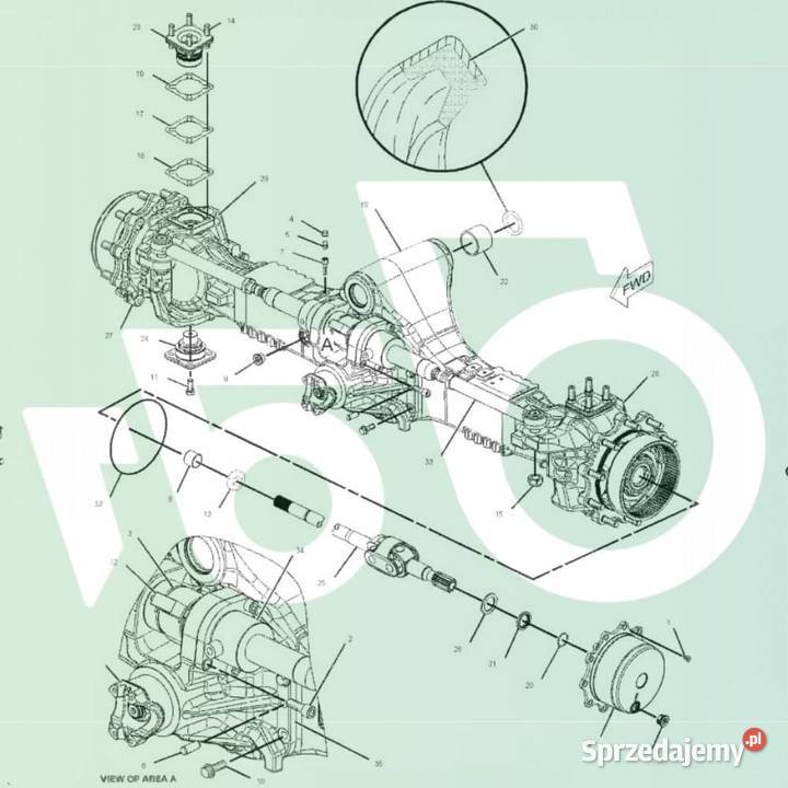 Dyferencjał 13x37 2264348 Cat 2310709 CAT TH 560 Pozostałe Części maszyn i innych pojazdów wielkopolskie Wilkowo