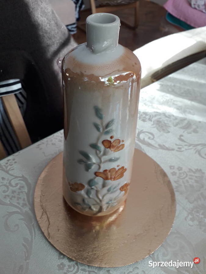 Ceramiczna butla wazon sygnowany Warszawa