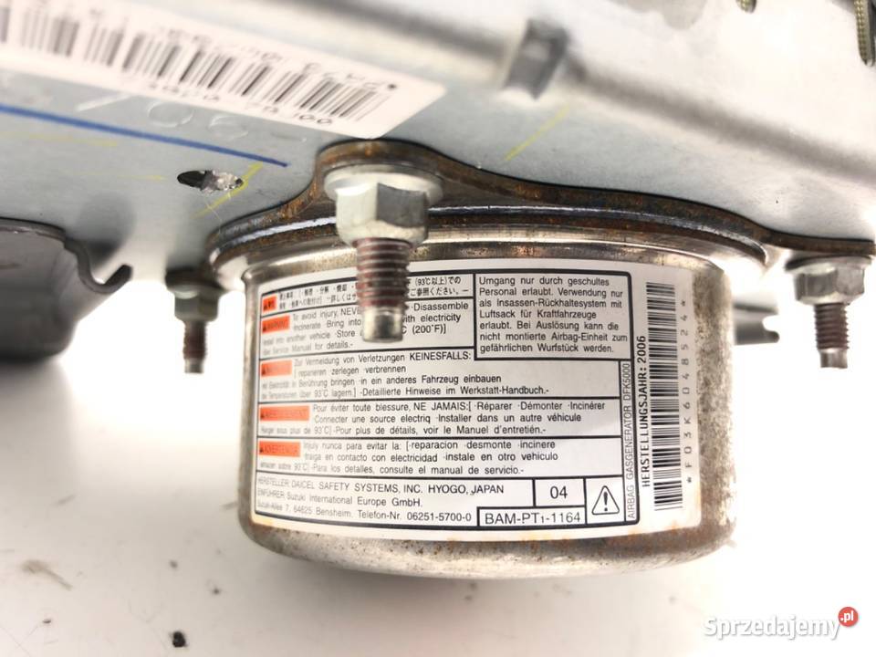 PODUSZKA POWIETRZNA PASAŻERA SUZUKI SX4 Poduszki powietrzne