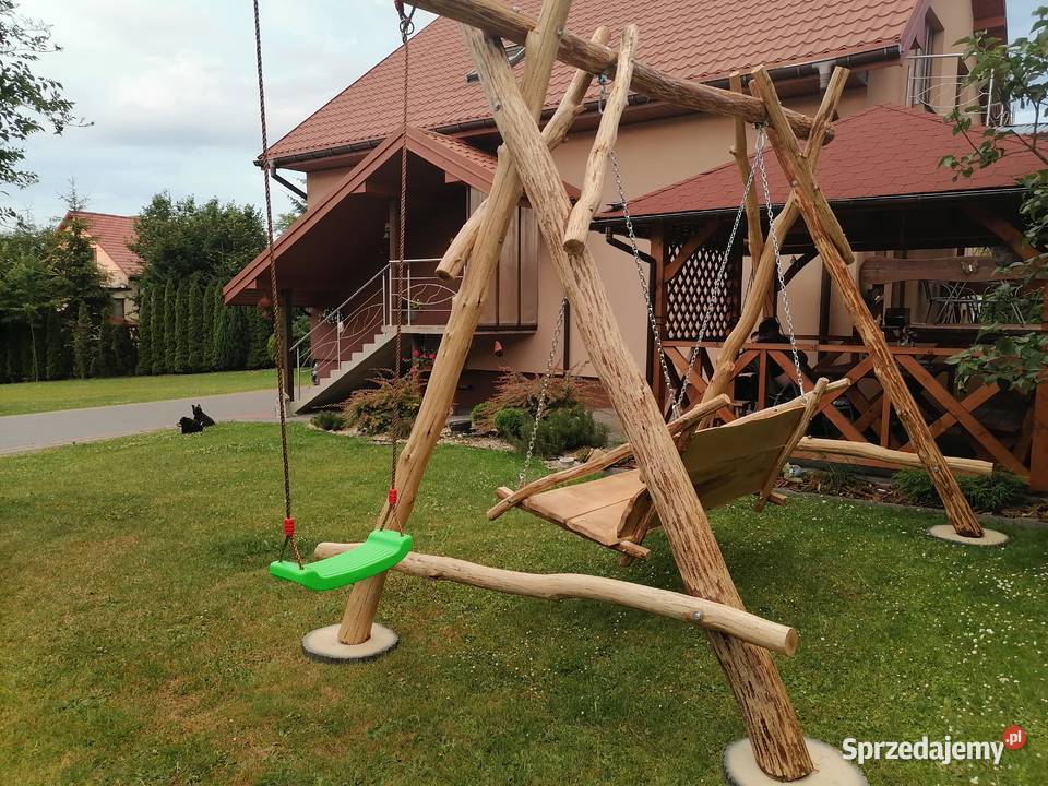 Huśtawka ogrodowa dębowa Masłów Drugi