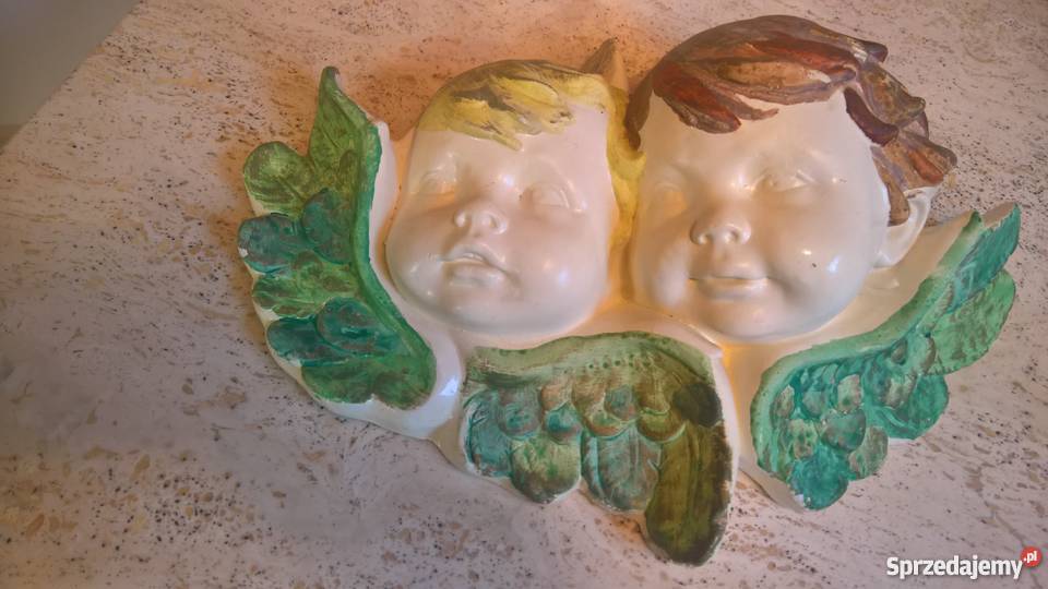 aniolki 37x25 do powieszenia Porcelana i szkło Miłobądz