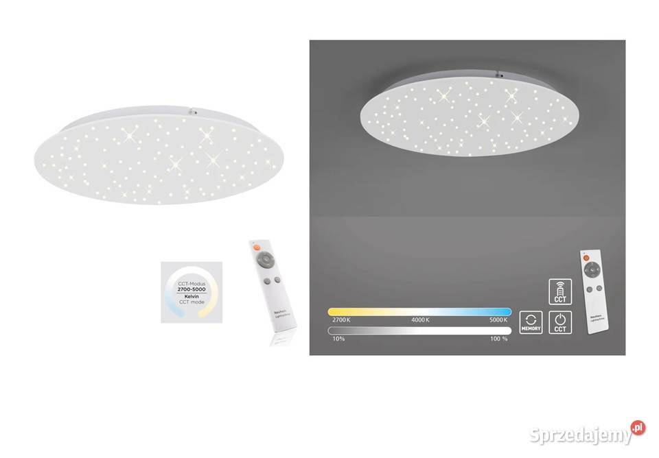 plafon okrągły SPARKLE 48 średnicy aluminium Kobyla Góra