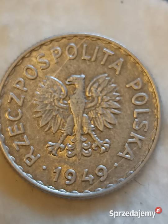 Sprzedam monetę 1 zloty 1949 mała skrętka Chełm sprzedam