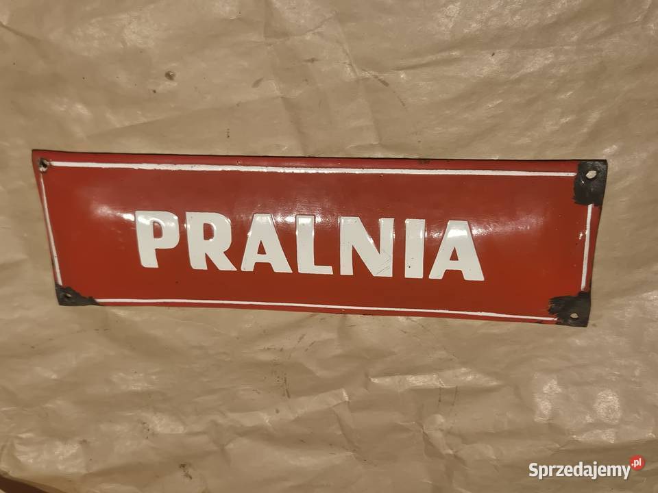 Tabliczka emaliowana PRL PRALNIA stan Słupsk sprzedam