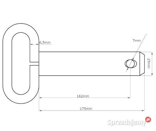 Sworzeń z uchwytem 25x162 mm Kramp Z525157KR Kamionna sprzedam
