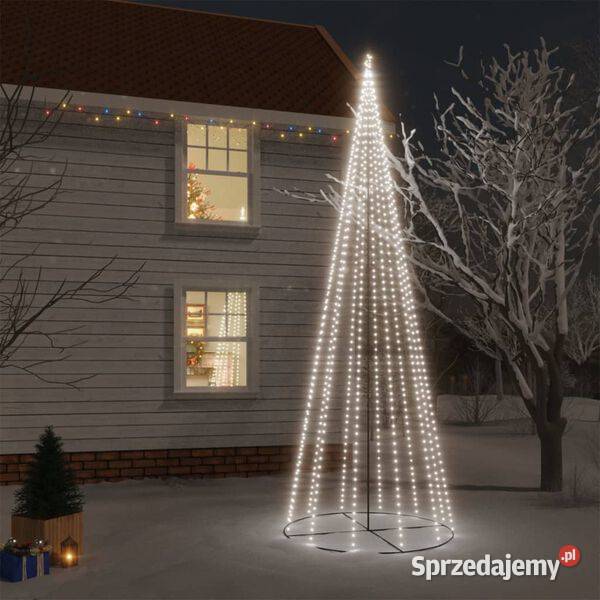 vidaXL Choinka stożkowa 732 zimne białe LED Warszawa sprzedam