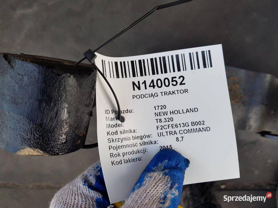 PODCIĄG OSPRZĘTU TRAKTOR HOLLAND T8 T8320 Lipno