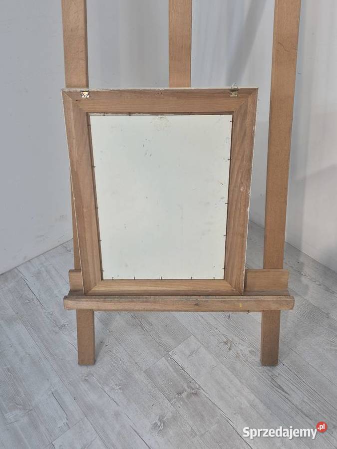 obraz targ olej na desce Poddębice