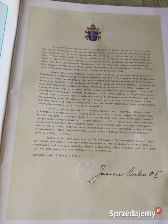 Druga podróż Jana Pawła II do Polski Antykwariat Szczecin sprzedam
