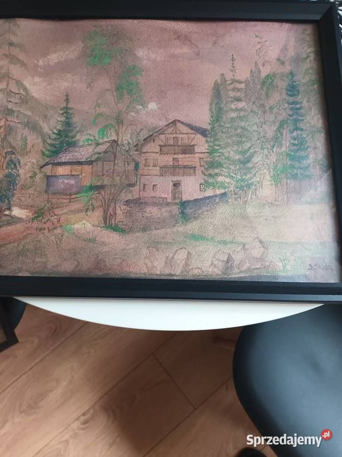 Sprzedam stary obraz akwarela Malbork